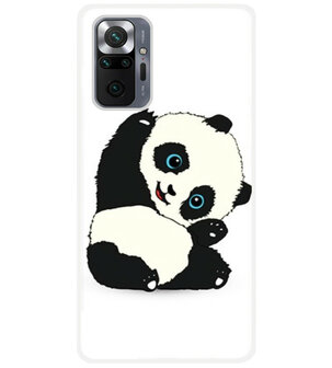 ADEL Siliconen Back Cover Softcase Hoesje voor Xiaomi Redmi Note 10 Pro - Panda Liggend