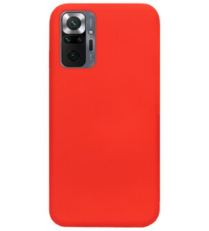 ADEL Siliconen Back Cover Softcase Hoesje voor Xiaomi Redmi Note 10 Pro - Rood