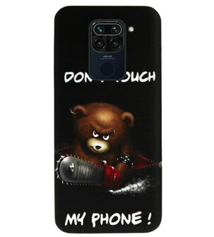 ADEL Siliconen Back Cover Softcase Hoesje voor Xiaomi Redmi Note 9 - Don&#039;t Touch My Phone Beren