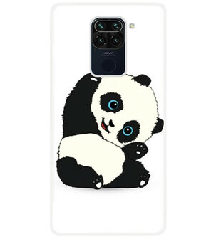 ADEL Siliconen Back Cover Softcase Hoesje voor Xiaomi Redmi Note 9 - Panda Liggend