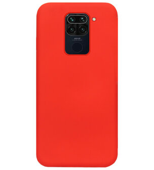ADEL Siliconen Back Cover Softcase Hoesje voor Xiaomi Redmi Note 9 - Rood