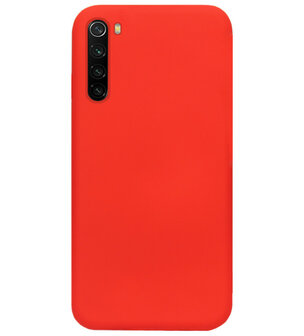 ADEL Siliconen Back Cover Softcase Hoesje voor Xiaomi Redmi Note 8 (2021/ 2019) - Rood