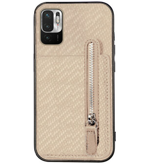 ADEL Kunstleren Back Cover Pasjeshouder Portemonnee Hoesje voor Xiaomi Redmi Note 10 (5G) - Kaki Geelbruin