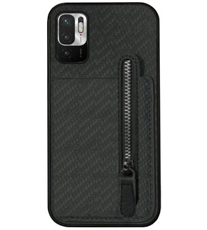 ADEL Kunstleren Back Cover Pasjeshouder Portemonnee Hoesje voor Xiaomi Redmi Note 10 (5G) - Zwart
