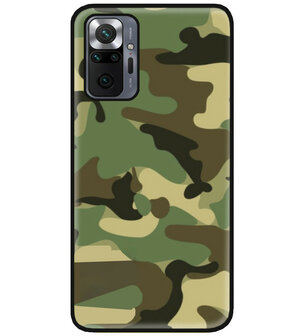 ADEL Siliconen Back Cover Softcase Hoesje voor Xiaomi Redmi Note 10 Pro - Camouflage