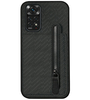 ADEL Kunstleren Back Cover Pasjeshouder Portemonnee Hoesje voor Xiaomi Redmi Note 11s/ 11 - Zwart