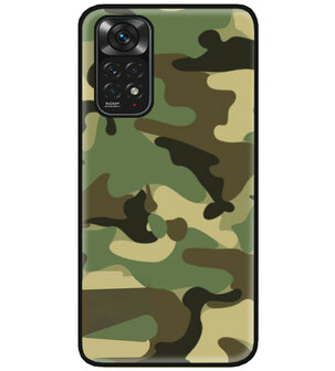 ADEL Siliconen Back Cover Softcase Hoesje voor Xiaomi Redmi Note 11s/ 11 - Camouflage