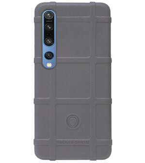 RUGGED SHIELD Rubber Bumper Case Hoesje voor Xiaomi Mi 10 (Pro) - Grijs