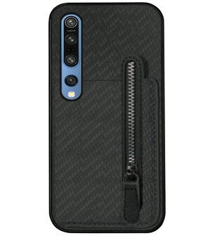 ADEL Kunstleren Back Cover Pasjeshouder Portemonnee Hoesje voor Xiaomi Mi 10 (Pro) - Zwart