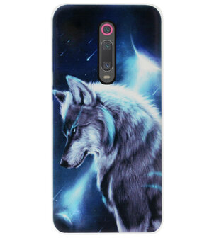 ADEL Siliconen Back Cover Softcase Hoesje voor Xiaomi Mi 9T (Pro) - Wolf