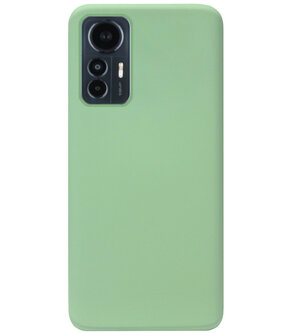 ADEL Premium Siliconen Back Cover Softcase Hoesje voor Xiaomi 12 Lite - Lichtgroen