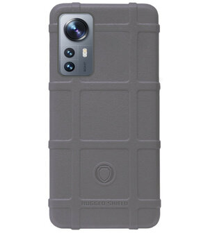 RUGGED SHIELD Rubber Bumper Case Hoesje voor Xiaomi 12T (Pro) - Grijs