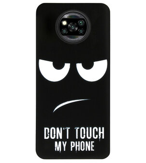ADEL Siliconen Back Cover Softcase Hoesje voor Xiaomi Poco X3 (Pro) - Don&#039;t Touch My Phone
