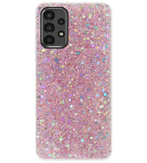 ADEL Premium Siliconen Back Cover Softcase Hoesje voor Samsung Galaxy A13 - Bling Bling Roze