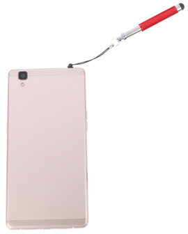 ADEL Kleine Stylus Touchscreen-pen 7,5 cm Uitschuifbaar Universeel 5 Stuks - Rood