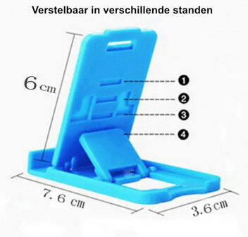 ADEL Telefoonhouder Bureau Verstelbaar Universeel - Blauw