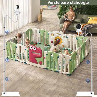 Babyfoon houder Universeel met Voetstandaard voor Zorgeloos Gevoel - Babyfoonhouder Camera - Babyfoon Statief Standaard - Wit