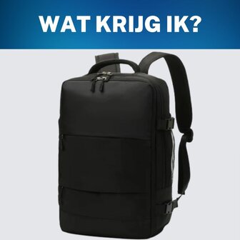 Handbagage Rugzak 40x30x20 cm Ideaal in het Vliegtuig - Waterafstotende Reistas met Schoenenvak en Handige Opbergvakken voor Zorgeloos Reizen