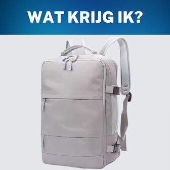 Handbagage Rugzak 40x30x20 cm Ideaal in het Vliegtuig - Waterafstotende Reistas met Schoenenvak en Handige Opbergvakken voor Zorgeloos Reizen