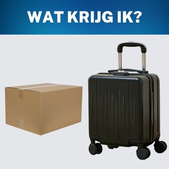 Handbagage Koffer 40x30x20 cm met Wielen Ideaal in het Vliegtuig - Waterafstotende Trolley met Handige Opbergvakken en TSA Slot voor Zorgeloos Reizen