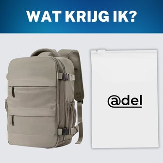ADEL Handbagage Rugzak 40x30x20 cm Ideaal in het Vliegtuig - Waterafstotende Reistas met Schoenenvak en Handige Opbergvakken voor Zorgeloos Reizen