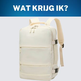 Handbagage Rugzak 40x30x20 cm Ideaal in het Vliegtuig - Waterafstotende Reistas met Schoenenvak en Handige Opbergvakken voor Zorgeloos Reizen