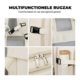 ADEL Handbagage Rugzak 40x20x25 cm Ideaal in het Vliegtuig - Waterafstotende Reistas met Schoenenvak en Handige Opbergvakken voor Zorgeloos Reizen
