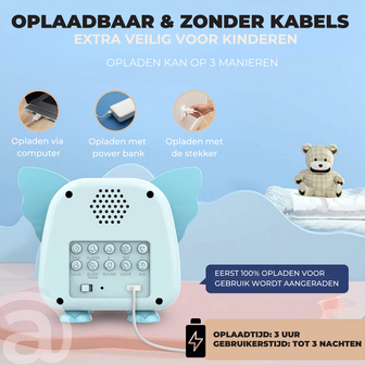 ADEL Slaapwekker &amp; Slaaptrainer voor Kinderen &ndash; Kinderwekker voor de Slaapkamer &ndash; Vrolijke Kinderklok Inclusief Beloningskaart &ndash; Lieve Olifant