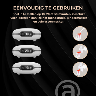 ADEL Aerosoltoestel met Digitaal Display &ndash; Veilige &amp; Stille Nebulizer/Vernevelaar &ndash; Inhalator voor Gezonde Ademhaling bij Kinderen &amp; Volwassenen