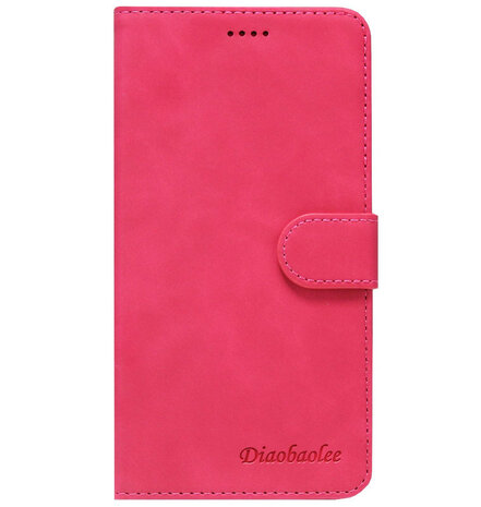 DIAOBAOLEE Kunstleren Book Case Portemonnee Pasjes Hoesje voor iPhone 11 Pro Max - Roze