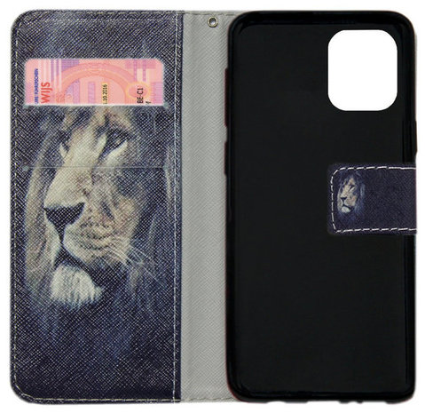 ADEL Kunstleren Book Case Portemonnee Pasjes Hoesje voor iPhone 11 Pro Max - Leeuw