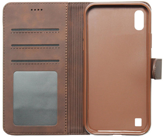 ADEL Kunstleren Book Case Portemonnee Pasjes Hoesje voor Samsung Galaxy A10/ M10 - Bruin