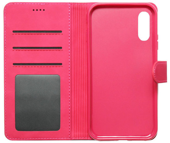 ADEL Kunstleren Book Case Portemonnee Pasjes Hoesje voor Samsung Galaxy A70(s) - Roze
