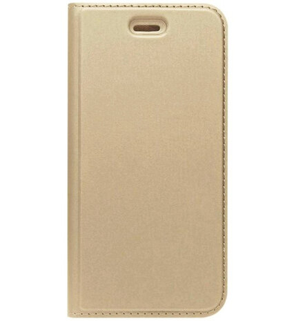 ADEL Premium Kunstleren Book Case Pasjes Magneetsluiting Hoesje voor Samsung Galaxy A3 (2016) - Goud