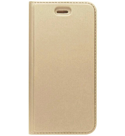 ADEL Premium Kunstleren Book Case Pasjes Hoesje voor Samsung Galaxy J7 (2017) - Goud