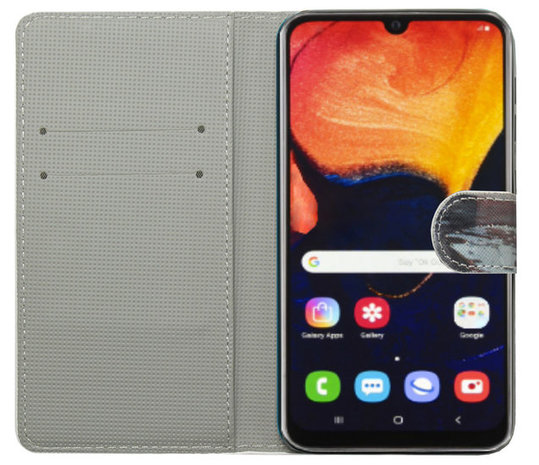 ADEL Kunstleren Book Case Pasjes Hoesje voor Samsung Galaxy A40 - Poezen Schaduw Tijger