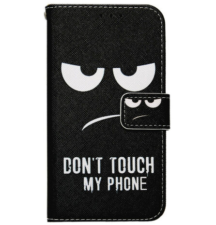 ADEL Kunstleren Book Case Portemonnee Pasjes Hoesje voor Samsung Galaxy A5 (2015) - Don't Touch My Phone