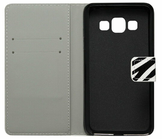 ADEL Kunstleren Book Case Portemonnee Pasjes Hoesje voor Samsung Galaxy A5 (2015) - Zebra