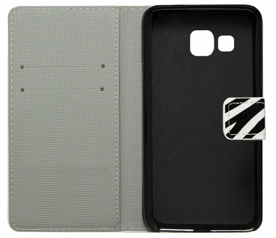 ADEL Kunstleren Book Case Portemonnee Pasjes Hoesje voor Samsung Galaxy A5 (2016) - Zebra
