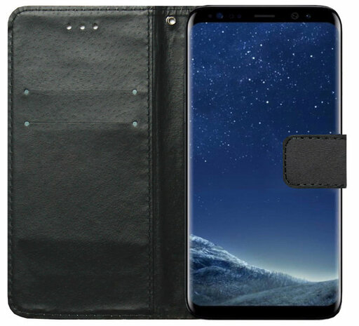 ADEL Kunstleren Book Case Portemonnee Pasjes Hoesje voor Samsung Galaxy S20 - Zwart