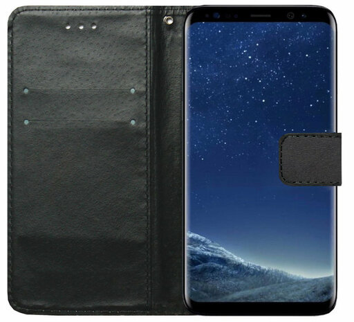 ADEL Kunstleren Book Case Portemonnee Pasjes Hoesje voor Samsung Galaxy S20 Ultra - Zwart