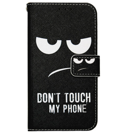 ADEL Kunstleren Book Case Portemonnee Pasjes Hoesje voor Huawei P20 Pro - Don't Touch My Phone