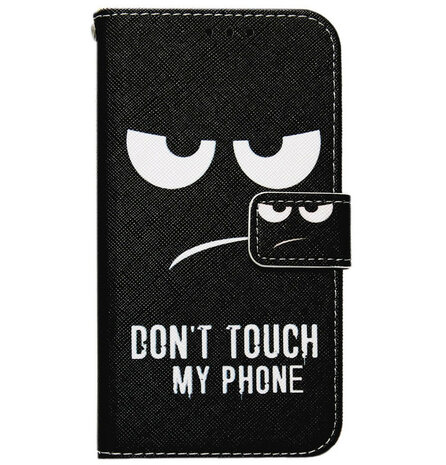 ADEL Kunstleren Book Case Portemonnee Pasjes Hoesje voor Huawei P10 Plus - Don't Touch My Phone