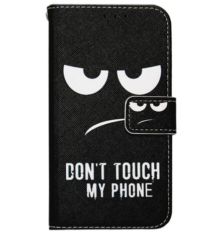 ADEL Kunstleren Book Case Portemonnee Pasjes Hoesje voor Huawei P20 - Don't Touch My Phone