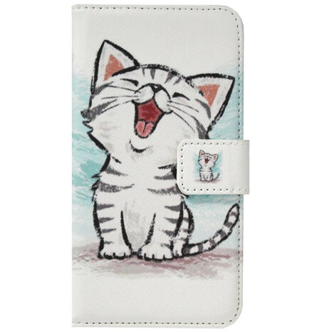 ADEL Kunstleren Book Case Pasjes Portemonnee Hoesje voor Samsung Galaxy S8 Plus - Katten Schattig