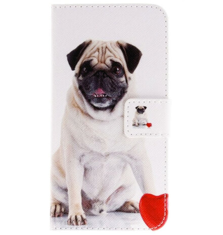 ADEL Kunstleren Book Case Pasjes Portemonnee Hoesje voor Samsung Galaxy S10 - Honden Lief
