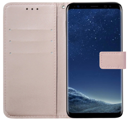 ADEL Kunstleren Book Case Pasjes Portemonnee Hoesje voor Samsung Galaxy J5 (2015) - Goud Rose