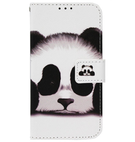 ADEL Kunstleren Book Case Pasjes Portemonnee Hoesje voor Samsung Galaxy A71 - Panda