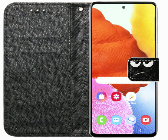 ADEL Kunstleren Book Case Pasjes Portemonnee Hoesje voor Samsung Galaxy A71 - Don't Touch My Phone