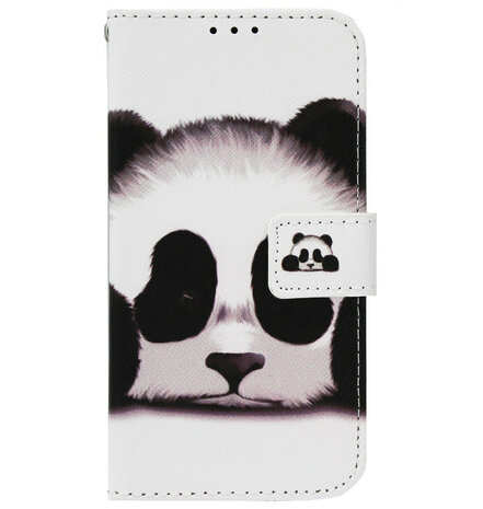 ADEL Kunstleren Book Case Pasjes Portemonnee Hoesje voor Samsung Galaxy A31 - Panda